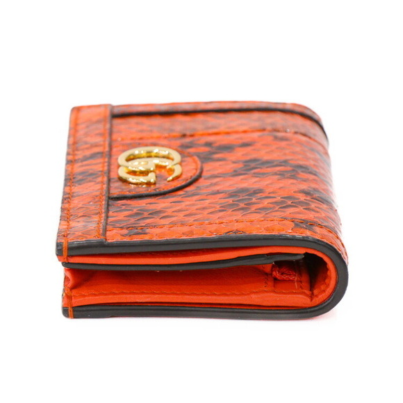 Gucci Ophidia GG Python Compact Wallet Orange - Picture 4 of 11